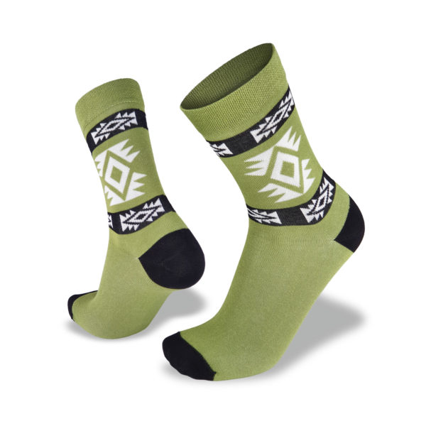 Khaki Aztec Bamboo Socks