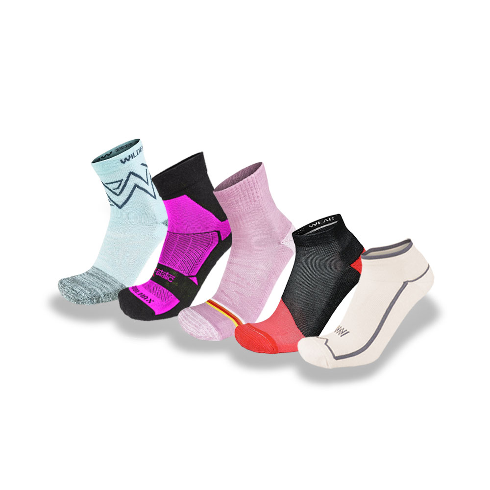 Witty Socks Sheer Elegance Anti-Skid Collection - 5 Pairs/ Set
