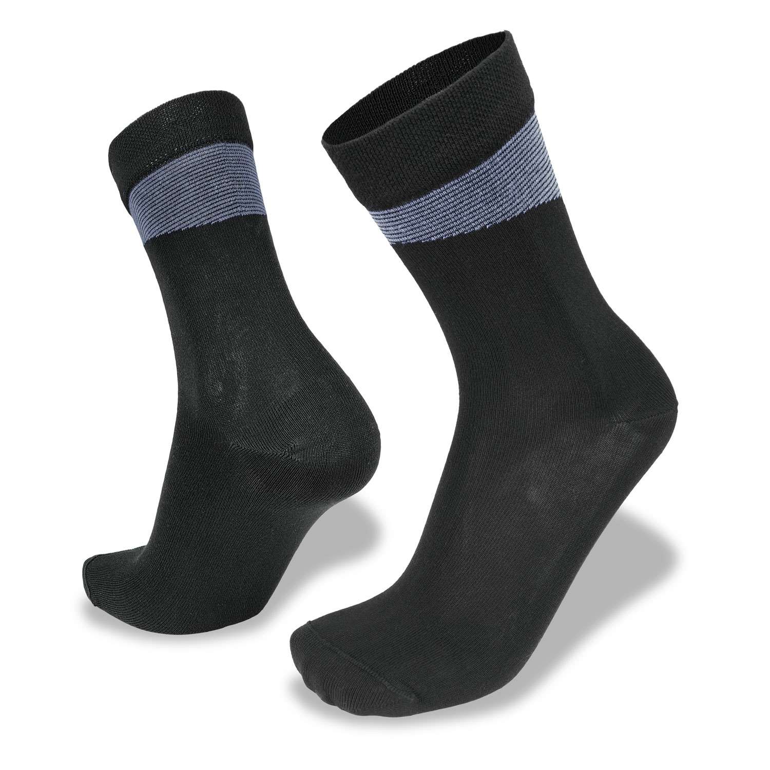 Bamboo Microbial Toe Socks Black and Gray 