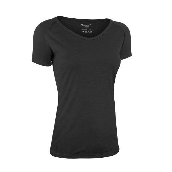 Womens Cool Merino Hike Tee Black
