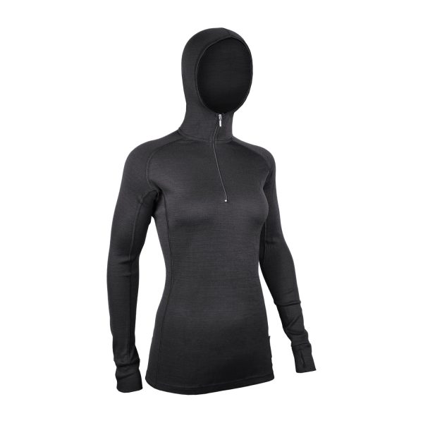 Womens Fusion Light Hoodie in Black